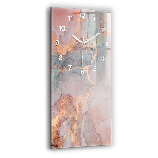 Modern vertical wall clock Marble texture
