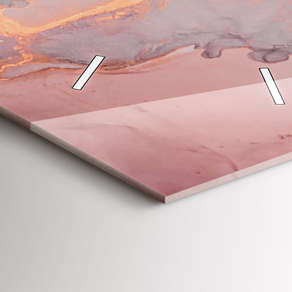 Modern vertical wall clock Marble texture