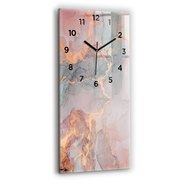 Modern vertical wall clock Marble texture