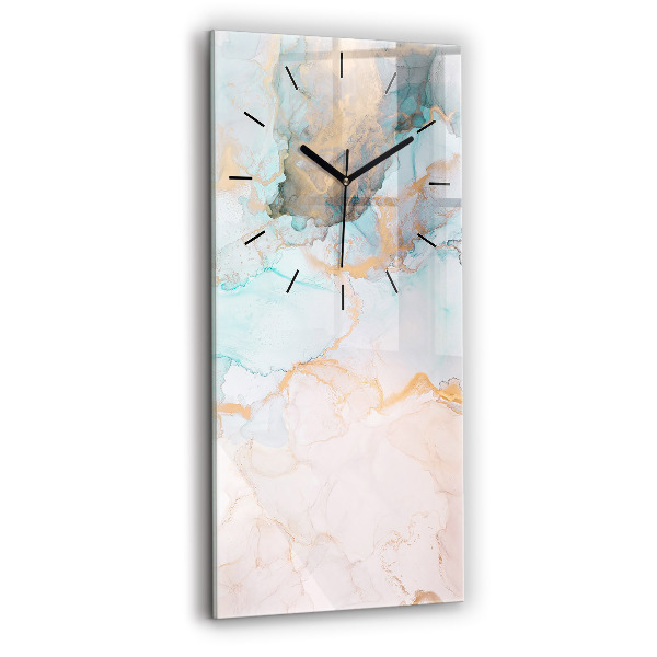 Modern vertical wall clock Abstract painting