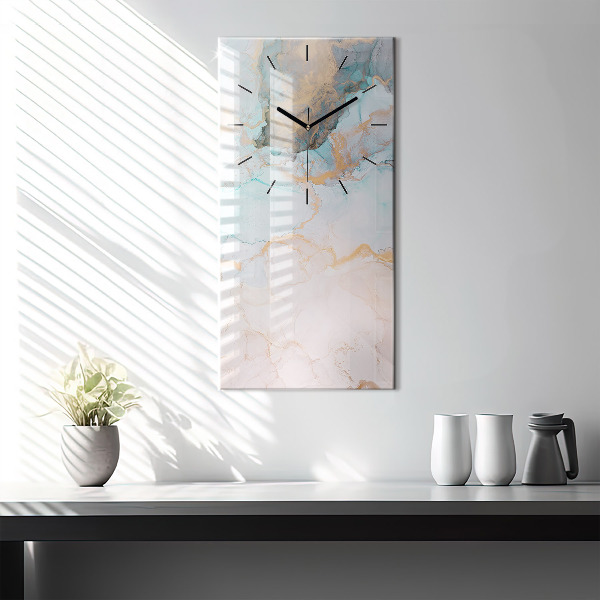 Modern vertical wall clock Abstract painting