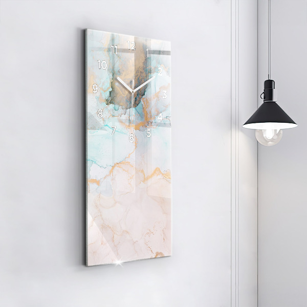 Modern vertical wall clock Abstract painting