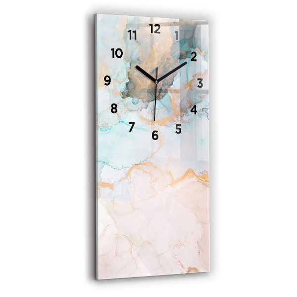 Modern vertical wall clock Abstract painting