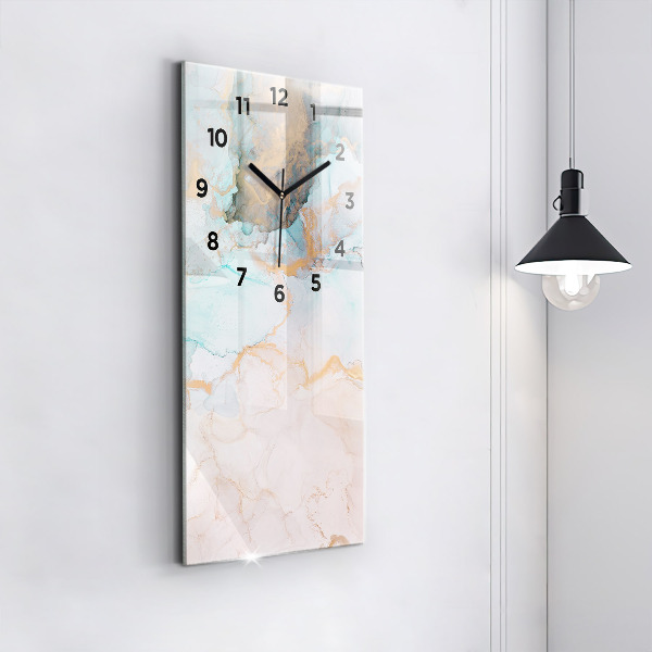 Modern vertical wall clock Abstract painting