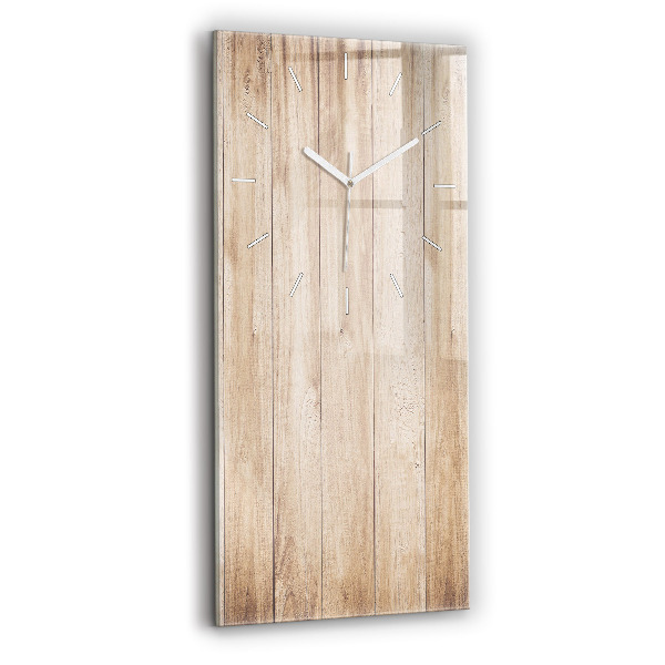 Modern vertical wall clock Wooden texture
