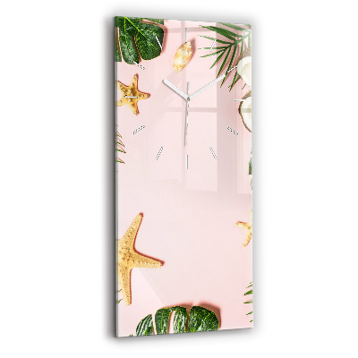 Modern vertical wall clock Summer mood