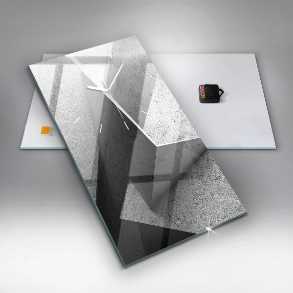Modern vertical wall clock Abstraction triangles