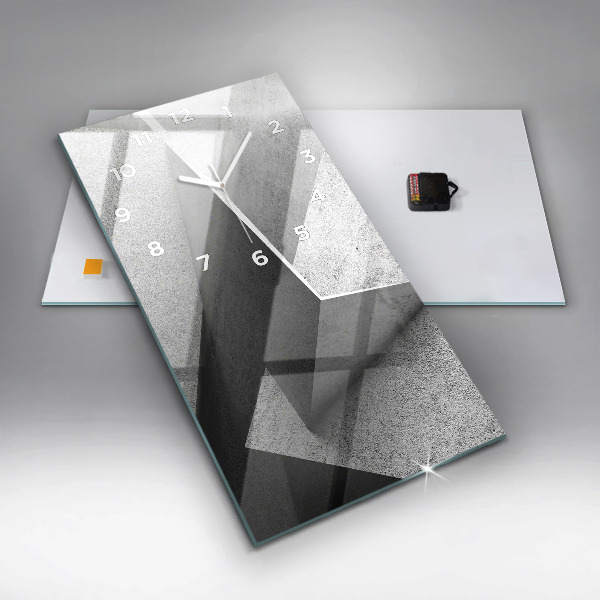 Modern vertical wall clock Abstraction triangles
