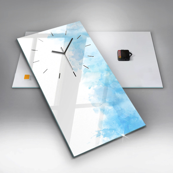 Modern vertical wall clock Painted spots