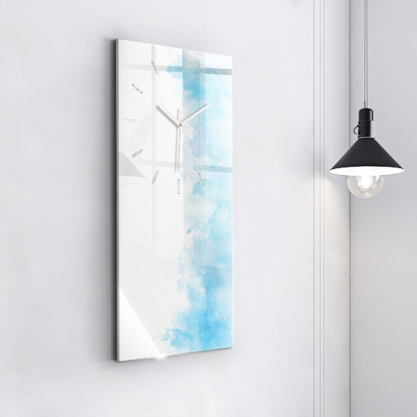 Modern vertical wall clock Painted spots