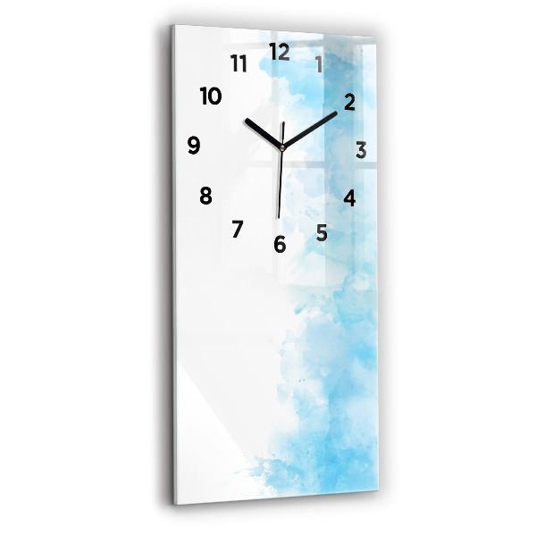 Modern vertical wall clock Painted spots
