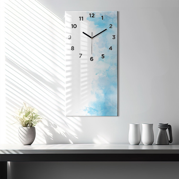 Modern vertical wall clock Painted spots