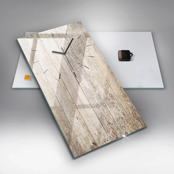 Modern vertical wall clock Wooden panels
