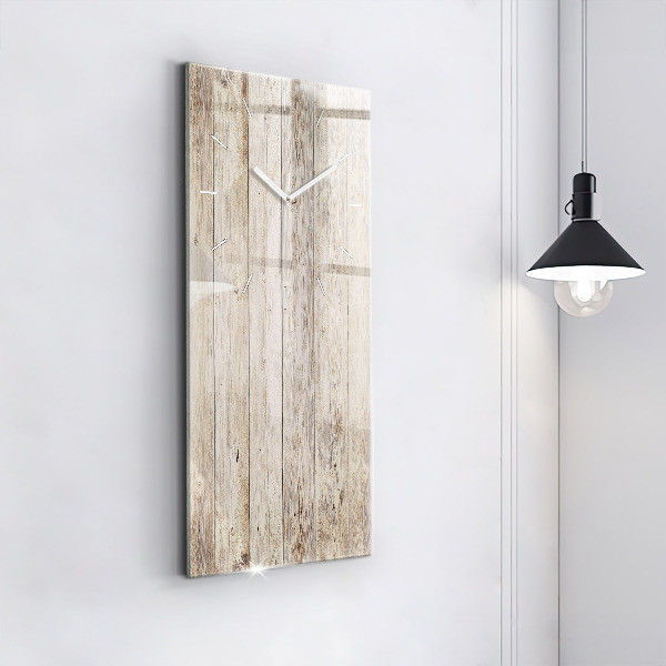 Modern vertical wall clock Wooden panels