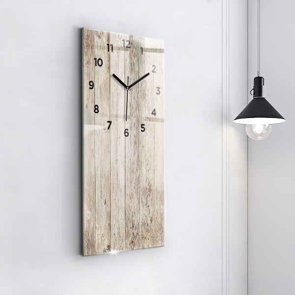 Modern vertical wall clock Wooden panels