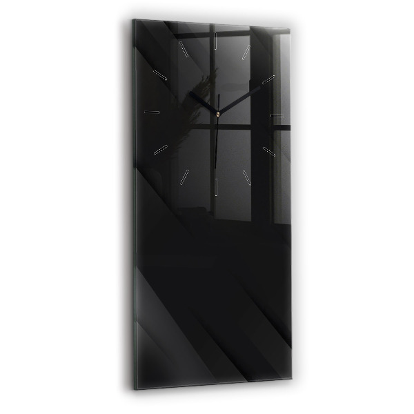 Modern vertical wall clock Dark wall pattern