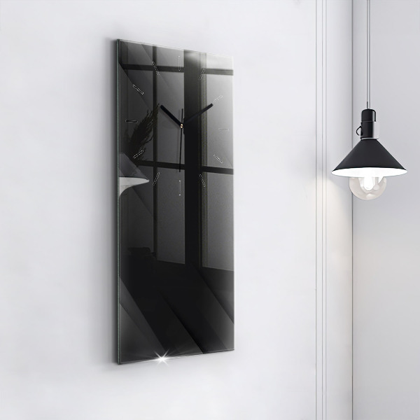 Modern vertical wall clock Dark wall pattern