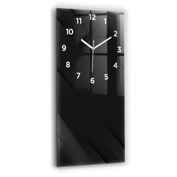 Modern vertical wall clock Dark wall pattern