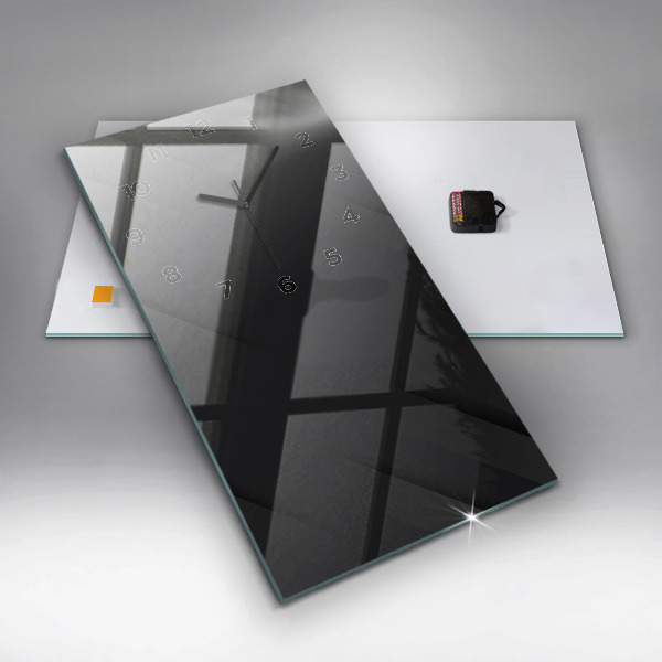 Modern vertical wall clock Dark wall pattern