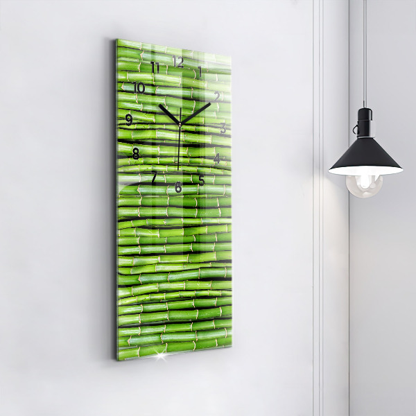 Modern vertical wall clock Asian Bamboo