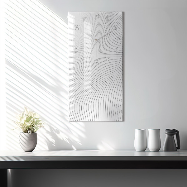 Modern vertical wall clock Abstraction lines