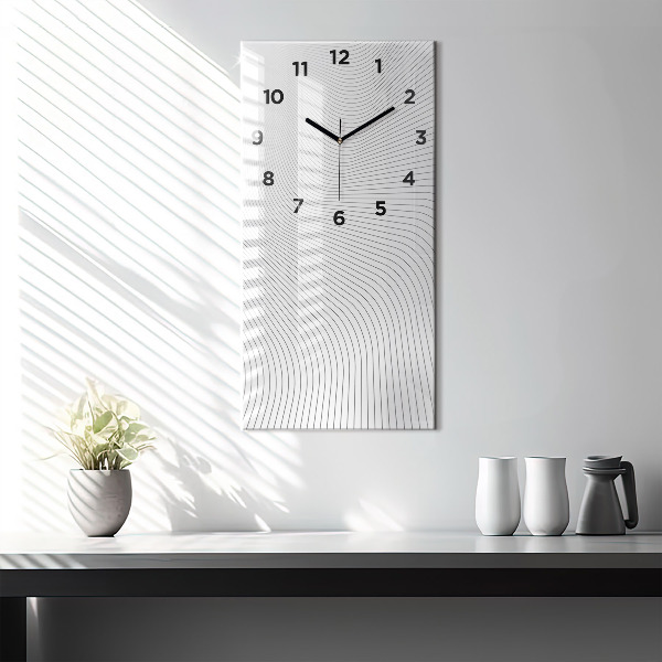 Modern vertical wall clock Abstraction lines