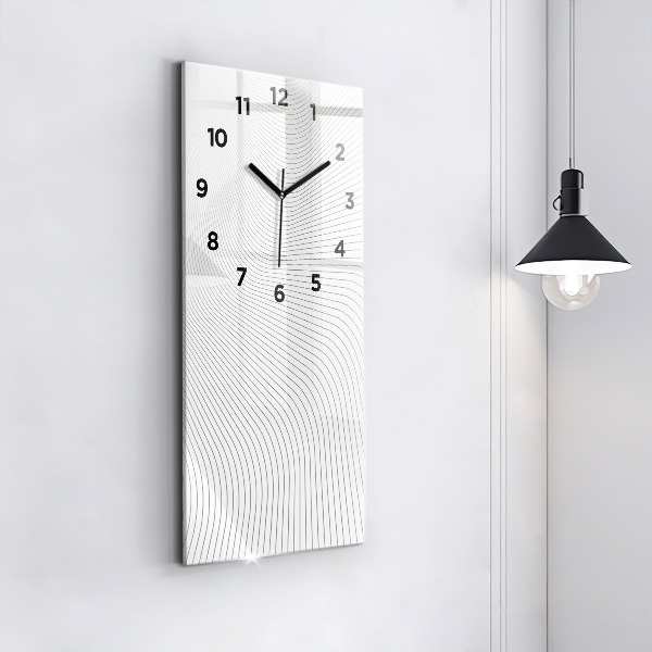 Modern vertical wall clock Abstraction lines