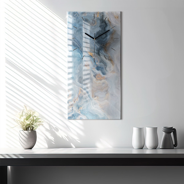 Modern vertical wall clock Marble pattern