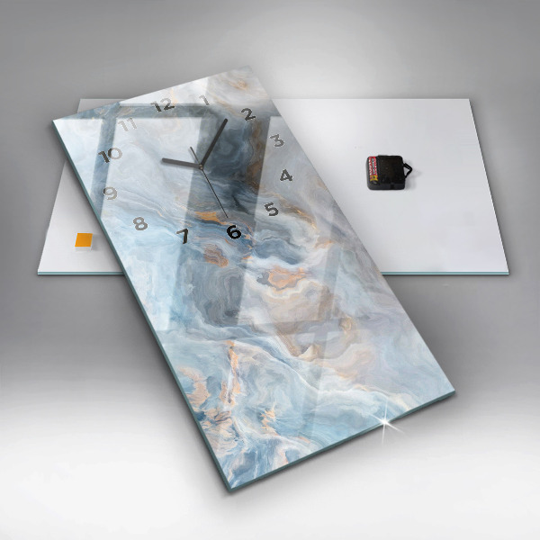 Modern vertical wall clock Marble pattern
