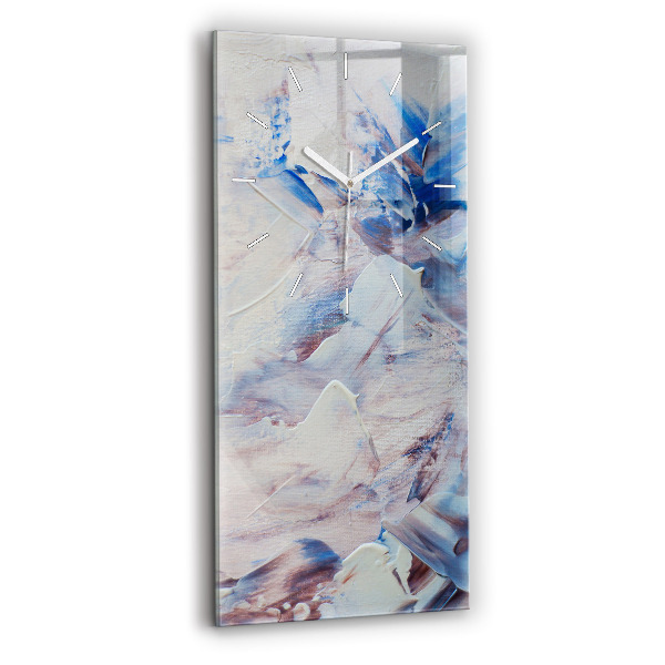 Modern vertical wall clock Abstract paint texture