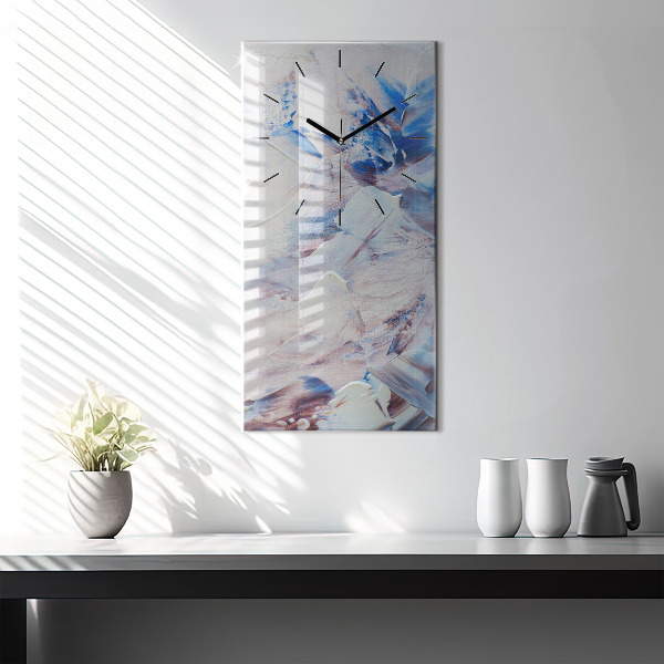 Modern vertical wall clock Abstract paint texture