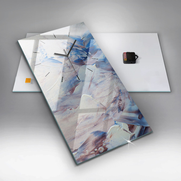 Modern vertical wall clock Abstract paint texture