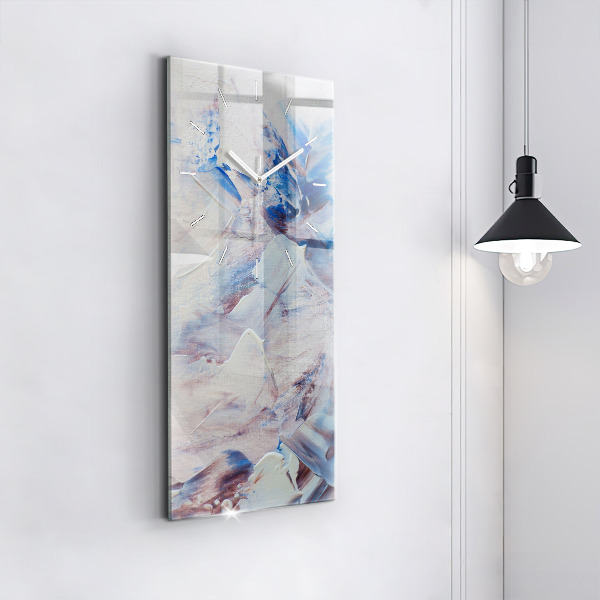 Modern vertical wall clock Abstract paint texture