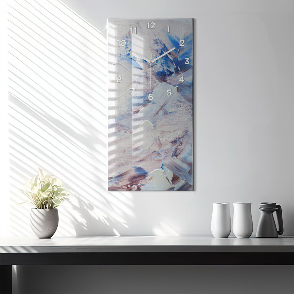 Modern vertical wall clock Abstract paint texture