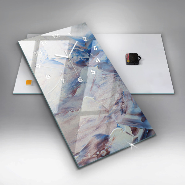Modern vertical wall clock Abstract paint texture