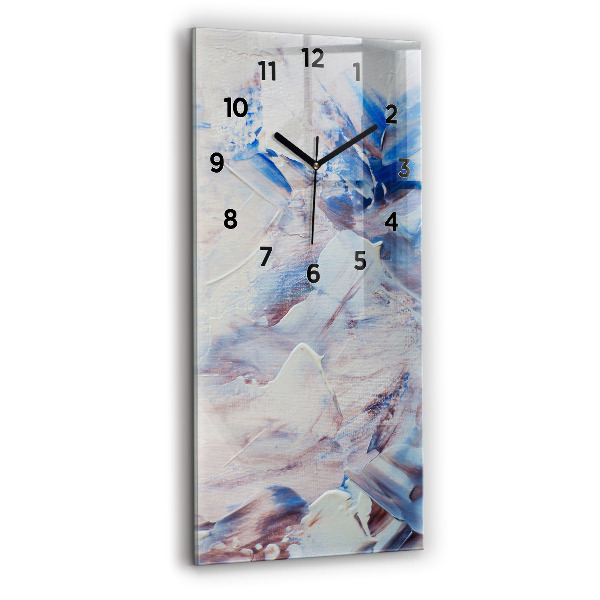 Modern vertical wall clock Abstract paint texture