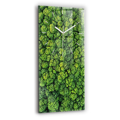 Modern vertical wall clock Forest from above