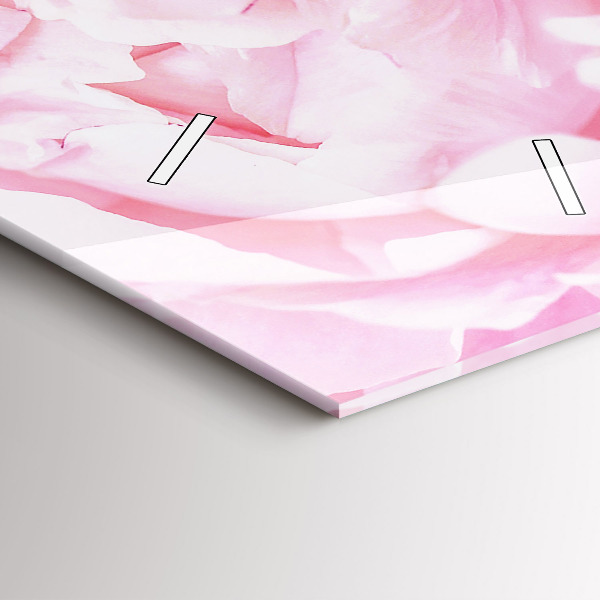 Modern vertical wall clock Blooming flowers
