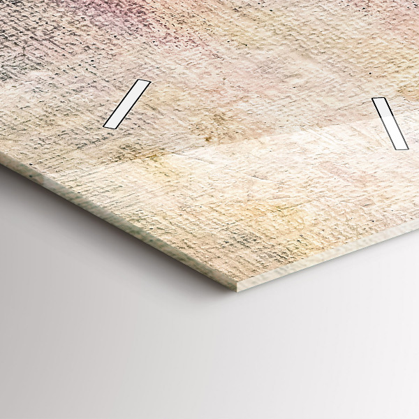 Modern vertical wall clock Painted abstraction