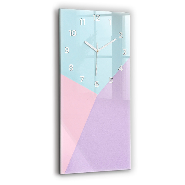 Modern vertical wall clock Pastel pattern