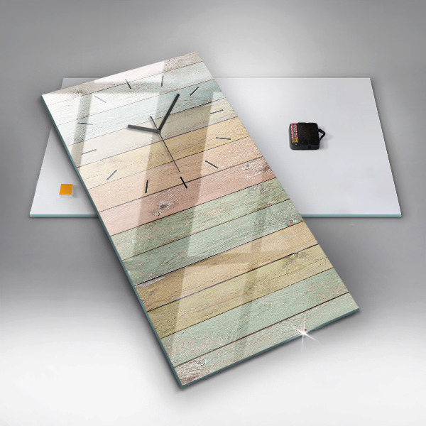 Modern vertical wall clock Colorful boards