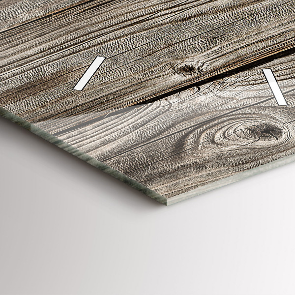 Modern vertical wall clock Sunflowers on boards