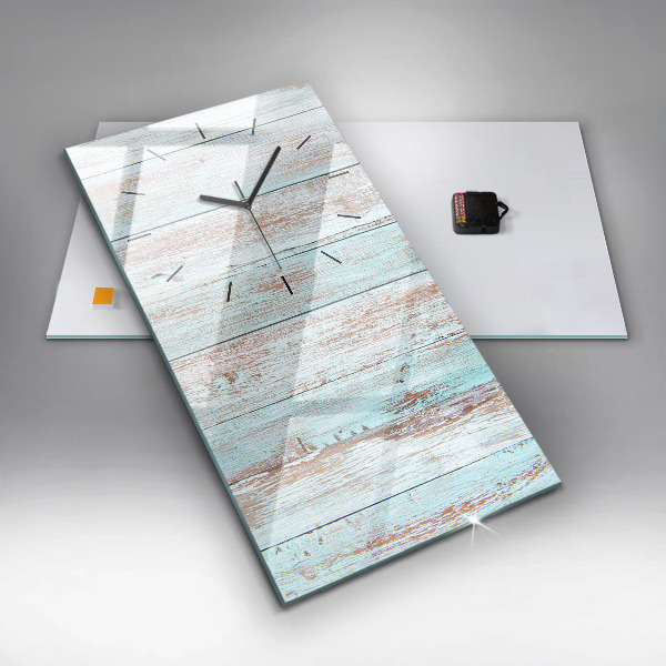 Modern vertical wall clock Pastel Wood