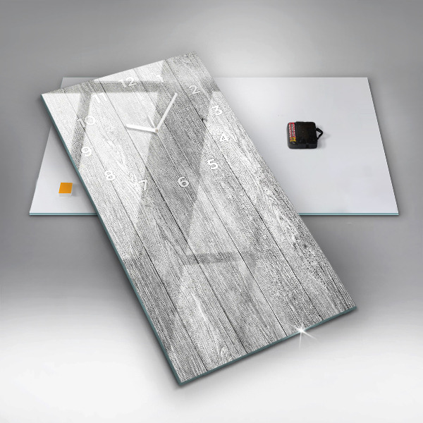 Modern vertical wall clock Wooden panels