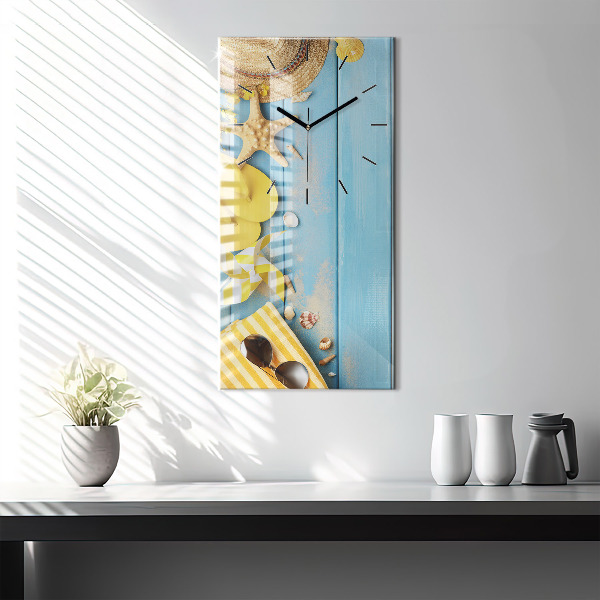 Modern vertical wall clock Beach accessories and boards