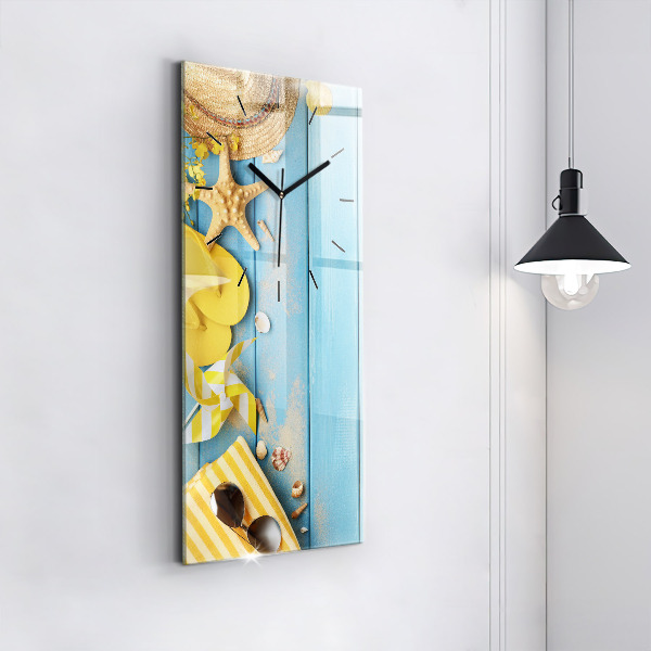 Modern vertical wall clock Beach accessories and boards