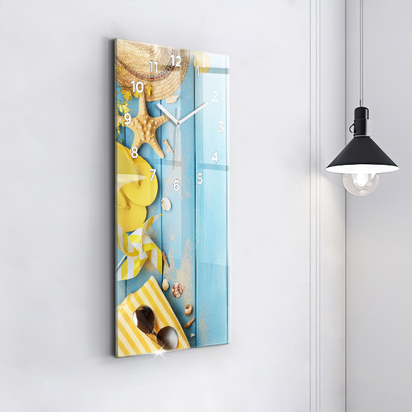 Modern vertical wall clock Beach accessories and boards