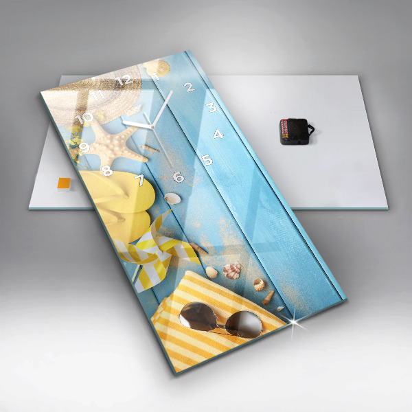 Modern vertical wall clock Beach accessories and boards