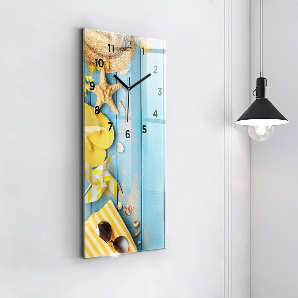Modern vertical wall clock Beach accessories and boards