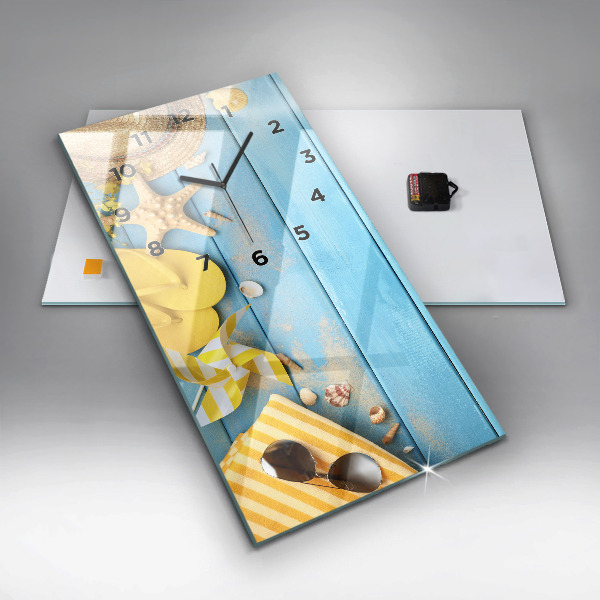 Modern vertical wall clock Beach accessories and boards